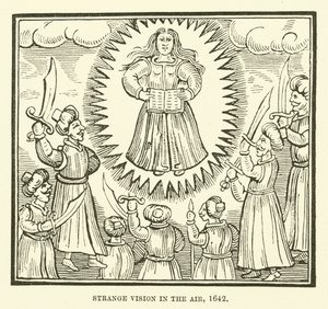 Mærkeligt syn i luften, 1642 af English School